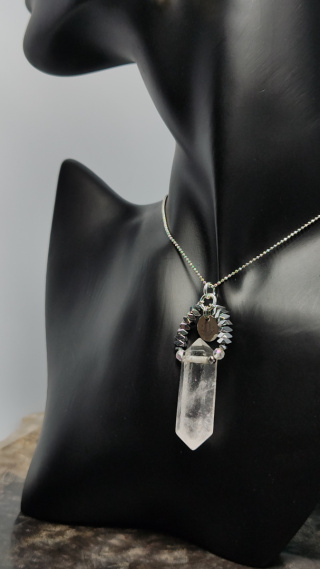 Amulet - Kryształ Górski - srebro 925