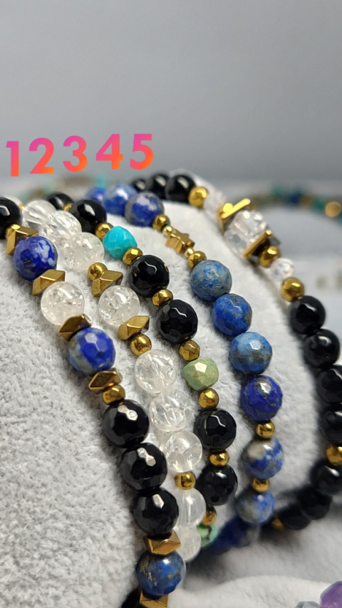 Bransoletki Lapis Lazuli ,Onyks i Turkus