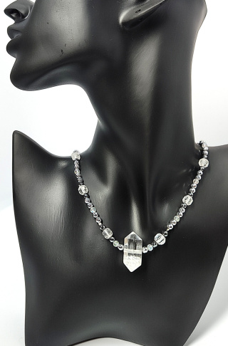 Choker Kryształ Górski srebro 925
