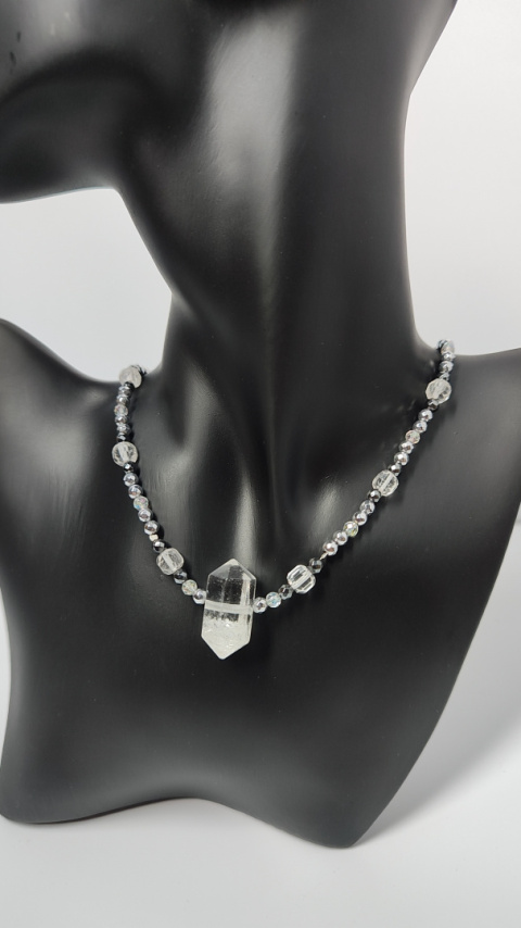 Choker Kryształ Górski srebro 925 Choker Kryształ Górski srebro 925