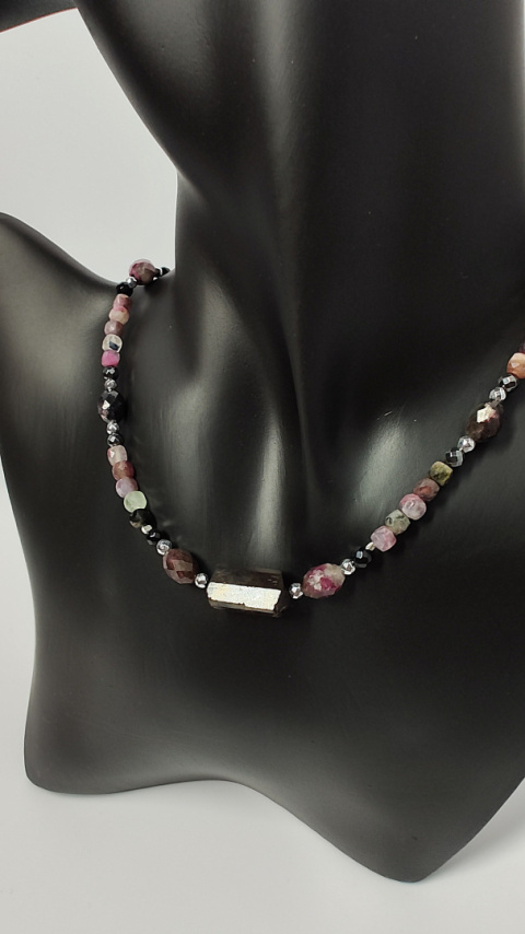 Choker z Turmalinu srebro 925 Choker z Turmalinu srebro 925