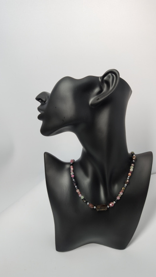 Choker z Turmalinu srebro 925