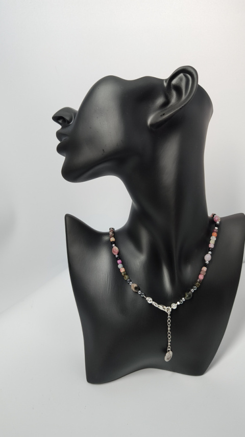 Choker z Turmalinu srebro 925 Choker z Turmalinu srebro 925