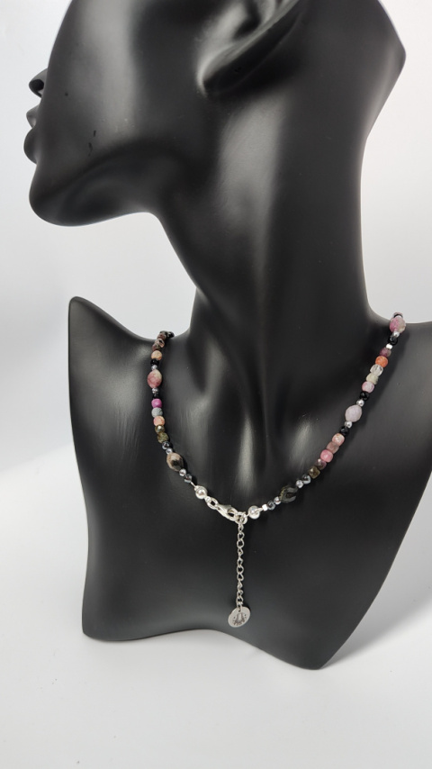Choker z Turmalinu srebro 925 Choker z Turmalinu srebro 925