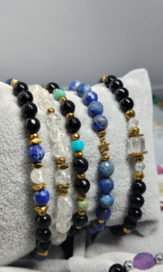 Bransoletki Lapis Lazuli ,Onyks i Turkus