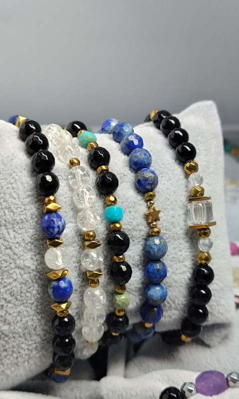 Bransoletki Lapis Lazuli ,Onyks i Turkus
