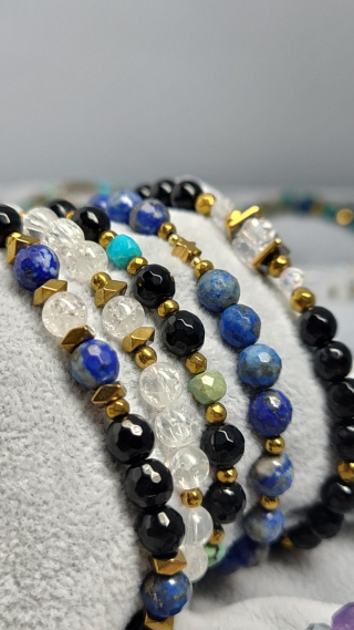 Bransoletki Lapis Lazuli ,Onyks i Turkus