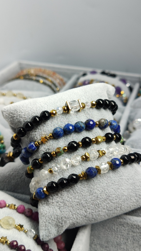 Bransoletki Lapis Lazuli ,Onyks i Turkus