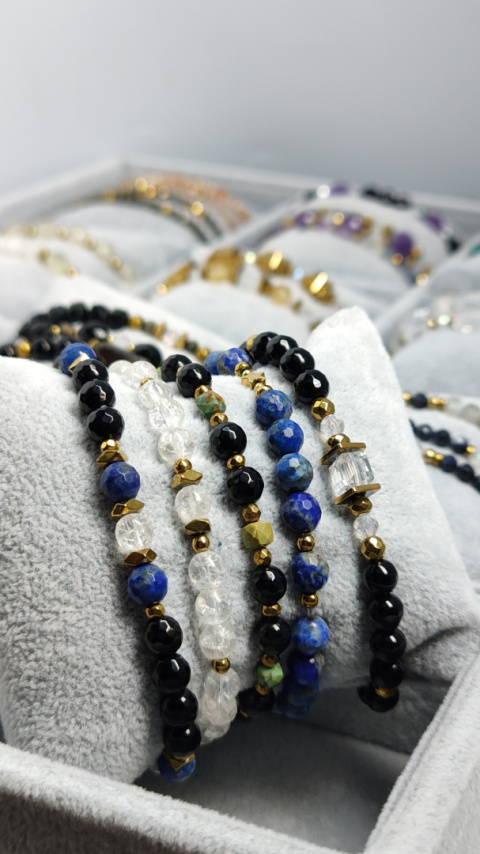 Bransoletki Lapis Lazuli ,Onyks i Turkus
