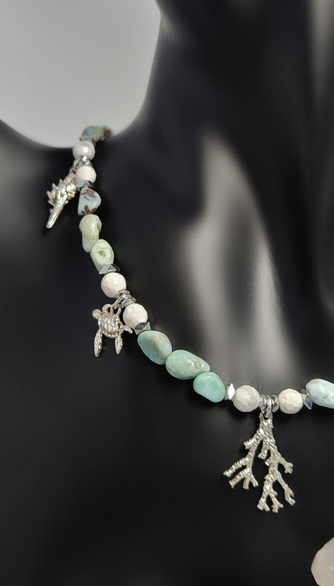 Kolia Podwony Świat - Larimar - srebro 925 Kolia Podwony Świat - Larimar - srebro 925