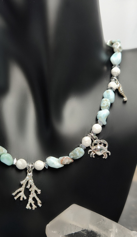 Kolia Podwony Świat - Larimar - srebro 925 Kolia Podwony Świat - Larimar - srebro 925