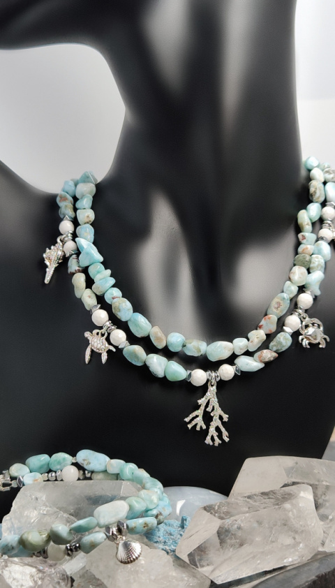 Kolia Podwony Świat - Larimar - srebro 925 Kolia Podwony Świat - Larimar - srebro 925