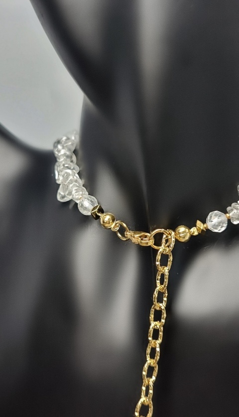 Choker z polerowanego Kryształu Górskiego z Grotem