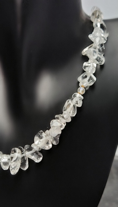 Choker z polerowanego Kryształu Górskiego