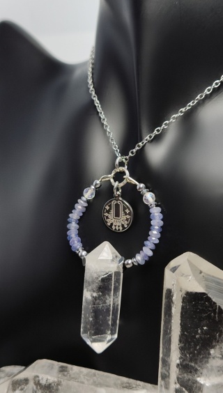 Amulet z TANZANITU srebro 925