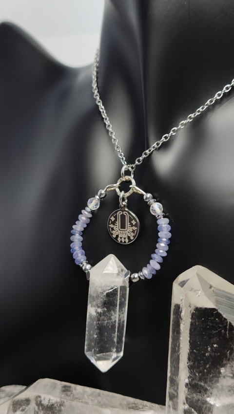Amulet z TANZANITU srebro 925